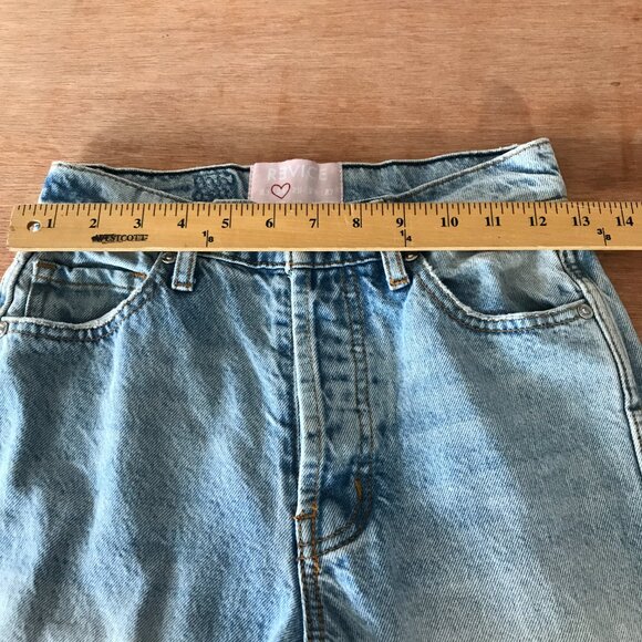 Revice Jeans Women 24 Blue Mid Rise Button Fly Medium Wash Stretch Preppy 18218 - Picture 9 of 14